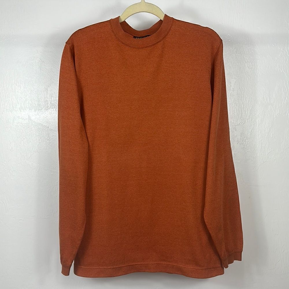 St. Croix Fashion Fit Mock Neck Long Sleeve Pullover Sweater Size M